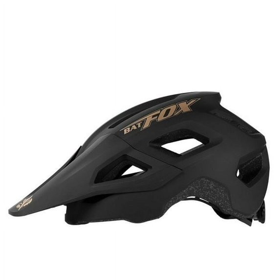 BATFOX MA057 Mountain Bike Helmet for Men & Women Cycling MTB, M, Black Gold