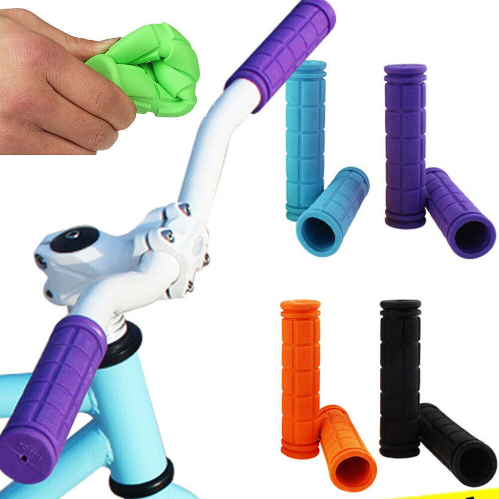 2 PC Mountain Bike Bicycle Cycling Handlebar Anti-Slip Soft Rubber Hand Grips