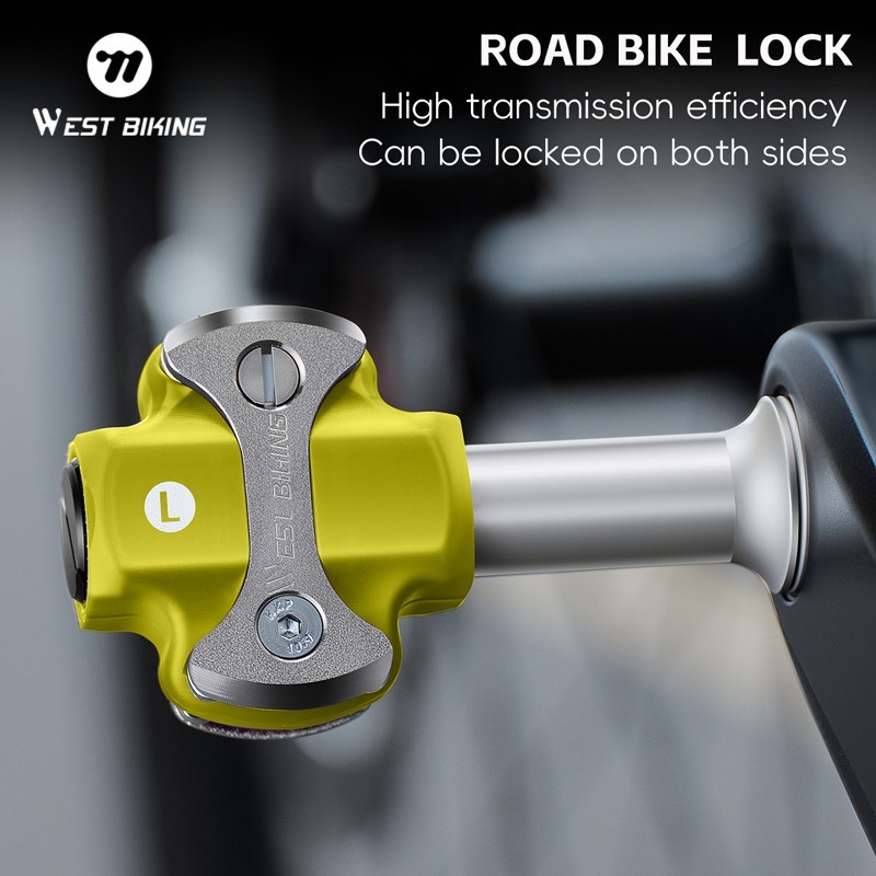 Road Bike Lock Pedals 3 Bearing for SPEEDPLAY Bicycle Clipless Pedals Yellow
