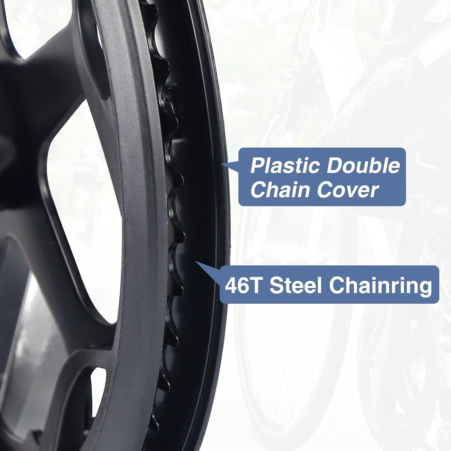 Prowheel E Bike/ Bike Crankset 1 Piece/Single 46T/ 48T/ 52T Steel Chainring with