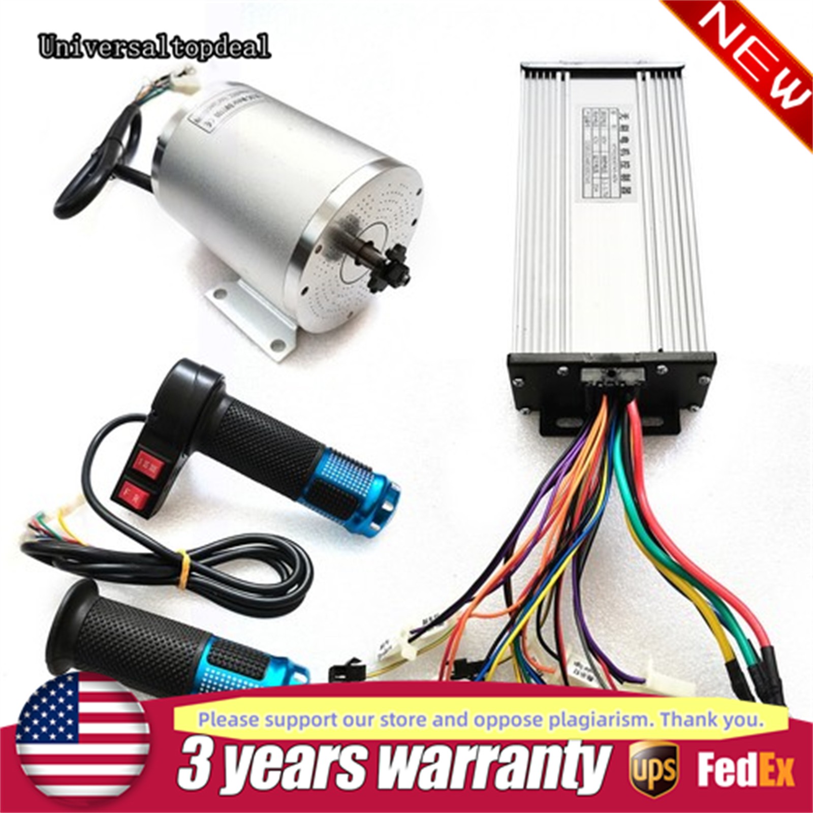60V 2000W BLDC Motor Kit And Brushless Controller Fits Electric Scooter Go Kart