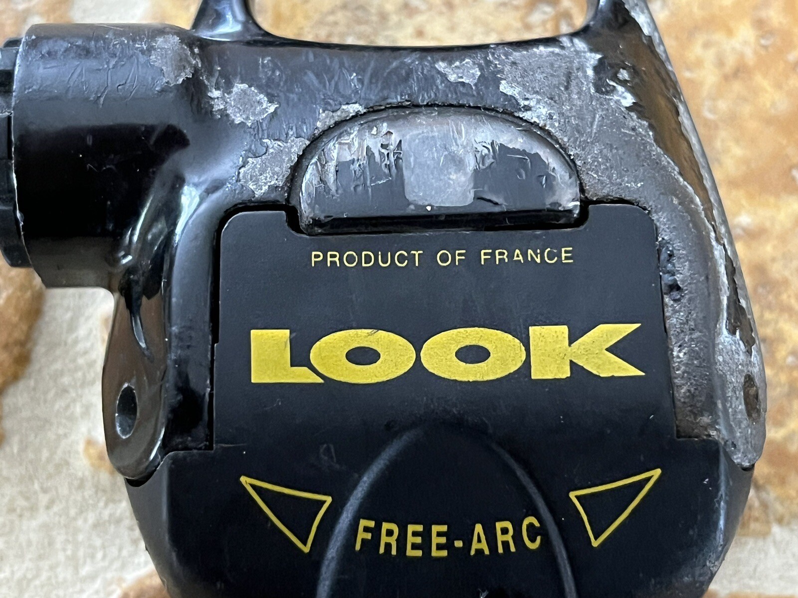 Look Free Arc Clipless Black/Yellow Bike Pedals Set Made In France