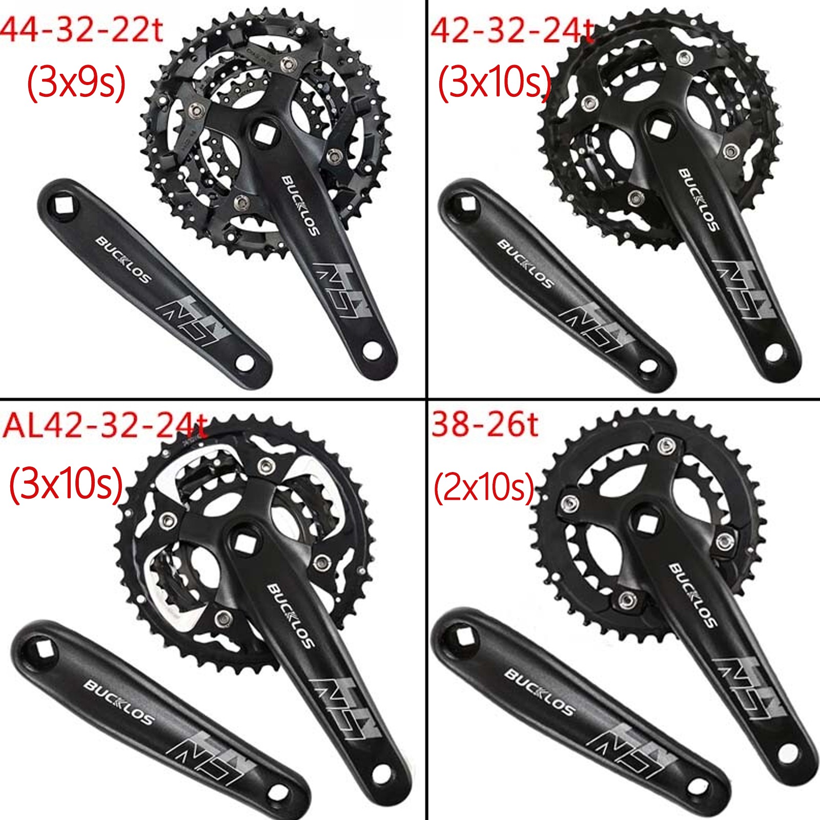 104/64BCD MTB Crankset 22-44t fit Shimano Bike Double Triple Chainrings Sprocket