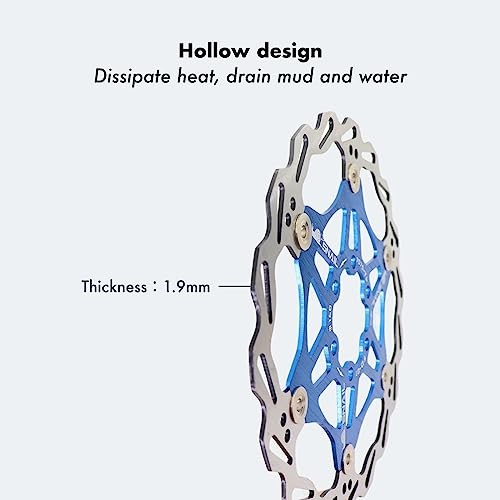 DJC Bike Brake Disc Rotor MTB Floating Brake Disc 180mm 203mm with 160mm 2# red