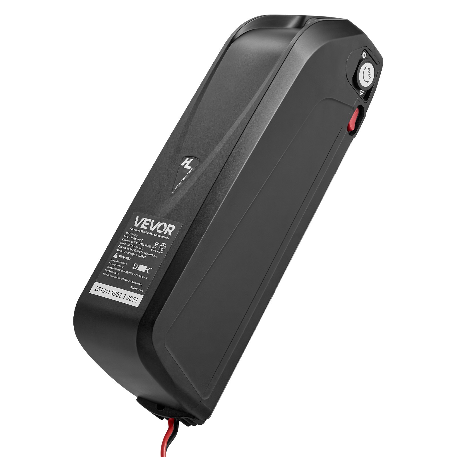 VEVOR Ebike Battery Electric Bike Lithium Battery 48V 20Ah for 1500W Motor BMS