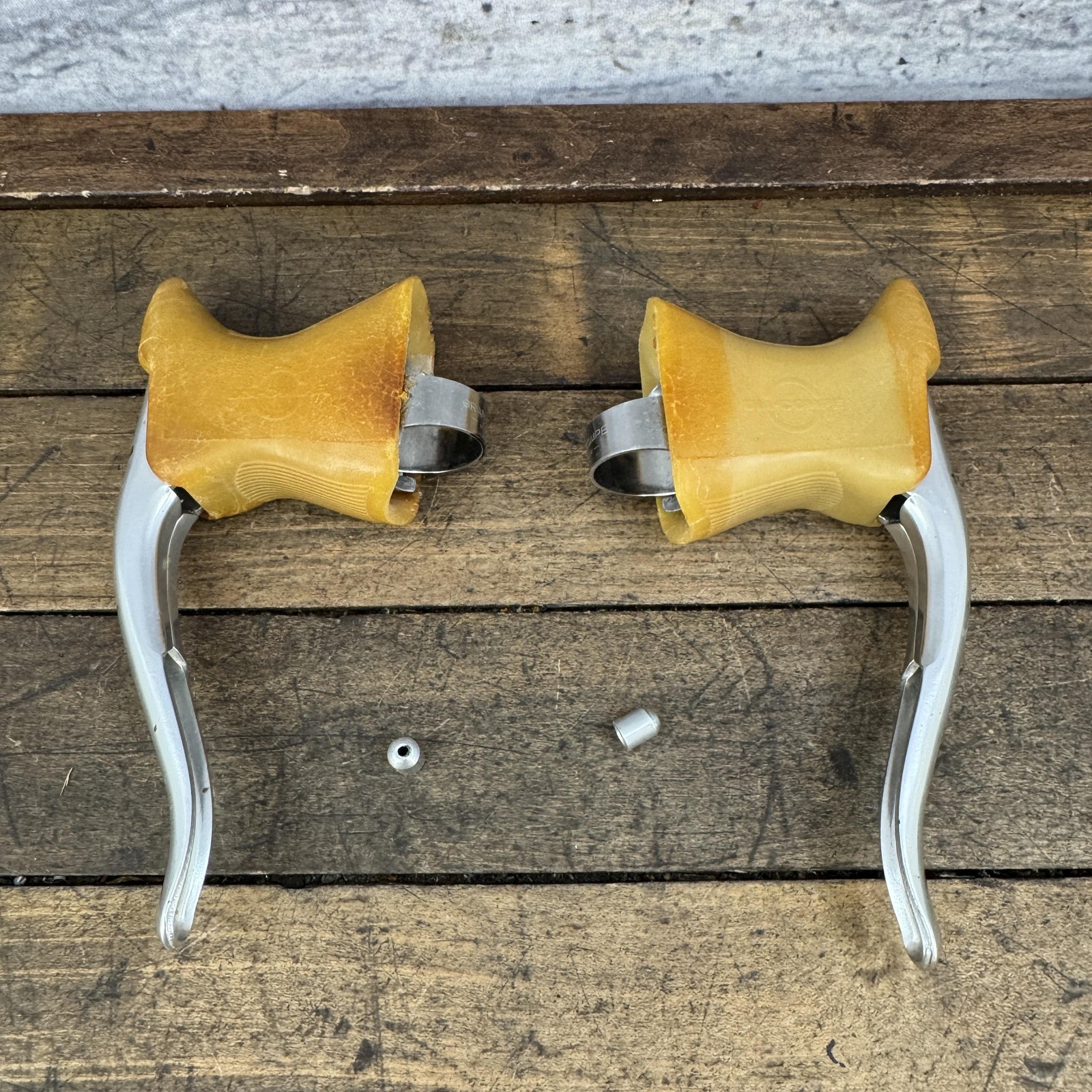 Vintage Gran Compe AC250G Brake Levers Pair 4-Finger 23.8mm Drop Bar Hoods Japan
