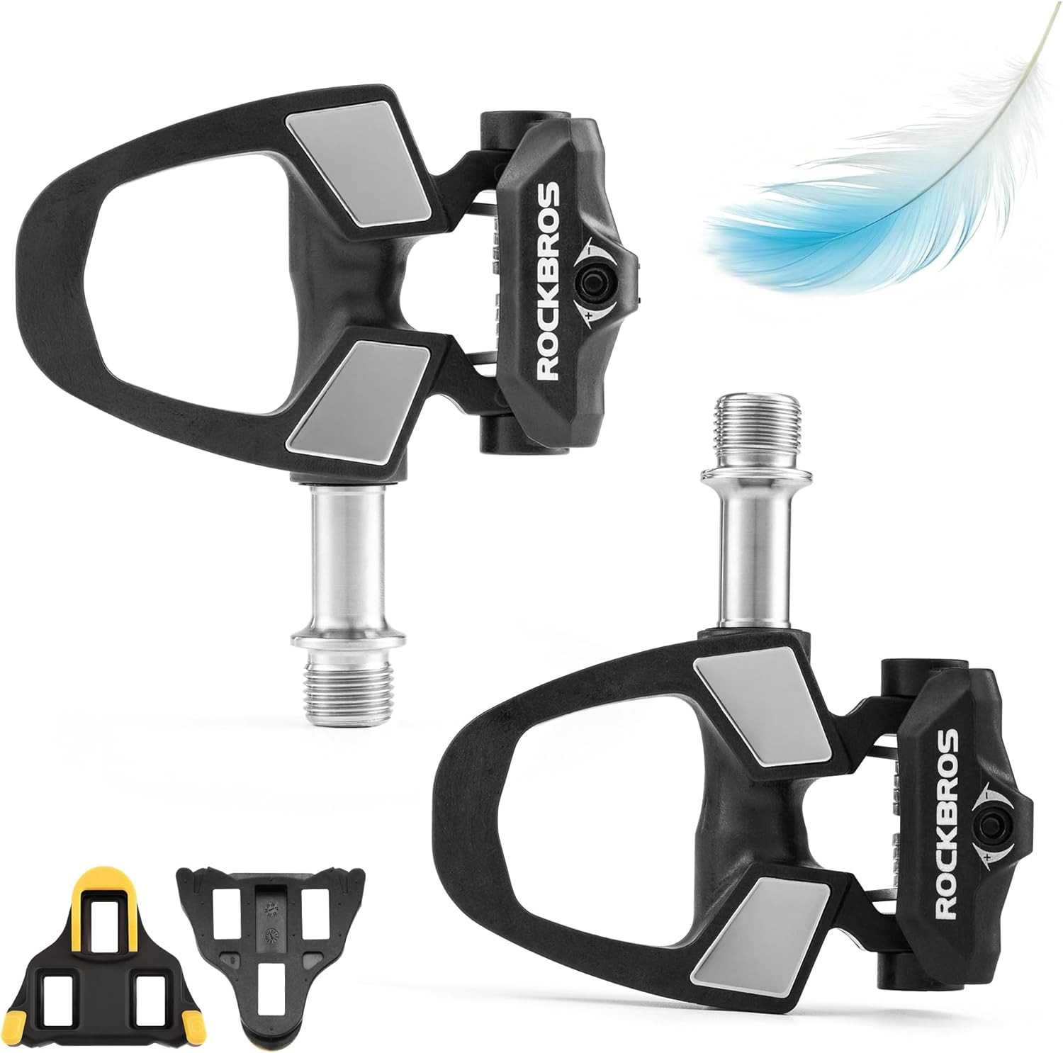 SPD-SL Compatible Road Bike Pedals–Only 90G Ultralight Clipless Pedals (180G/Pai