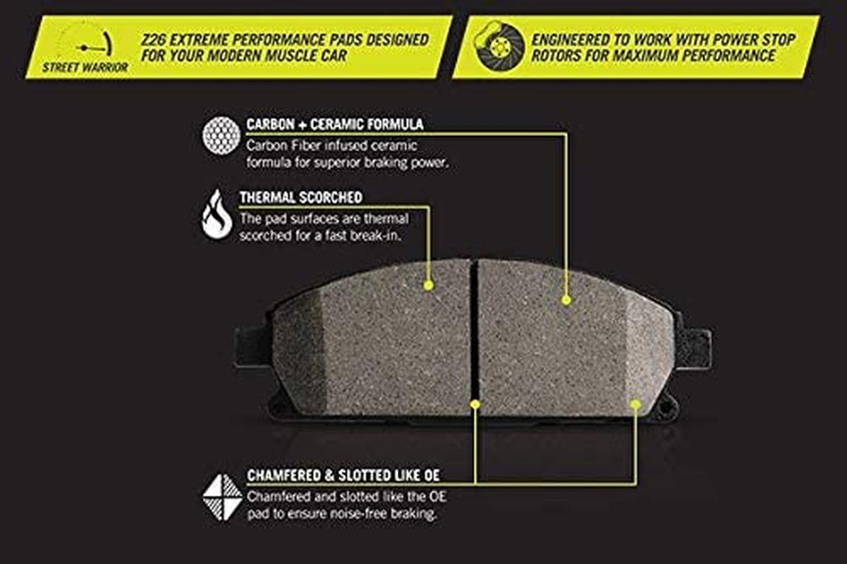 Power Stop Front Z26-1405 Z26 Extreme Performance Carbon-Ceramic Brake Pad