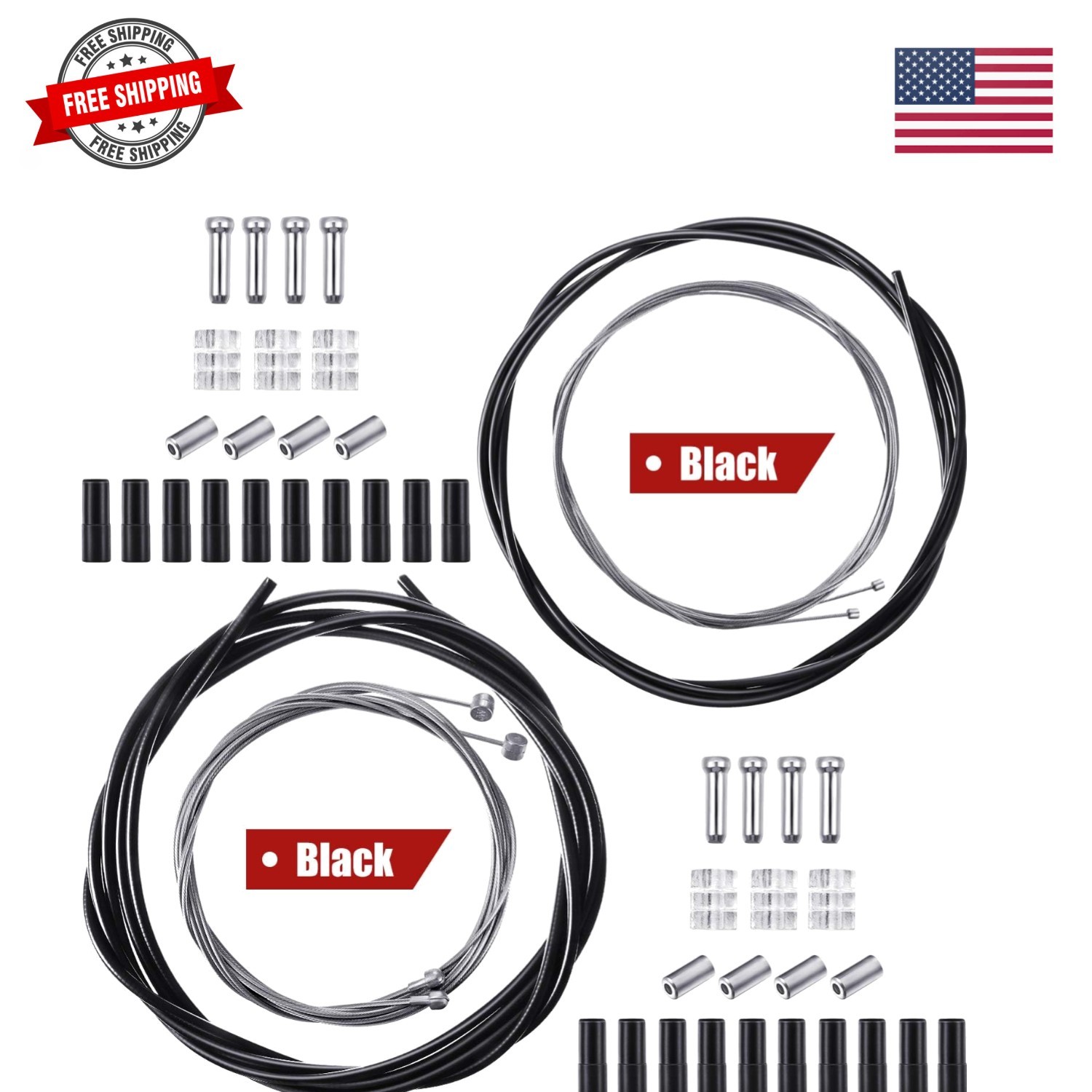 Universal Bike Brake Cable Kit Derailleur Bicycle Shifter Cable Housing Set T…