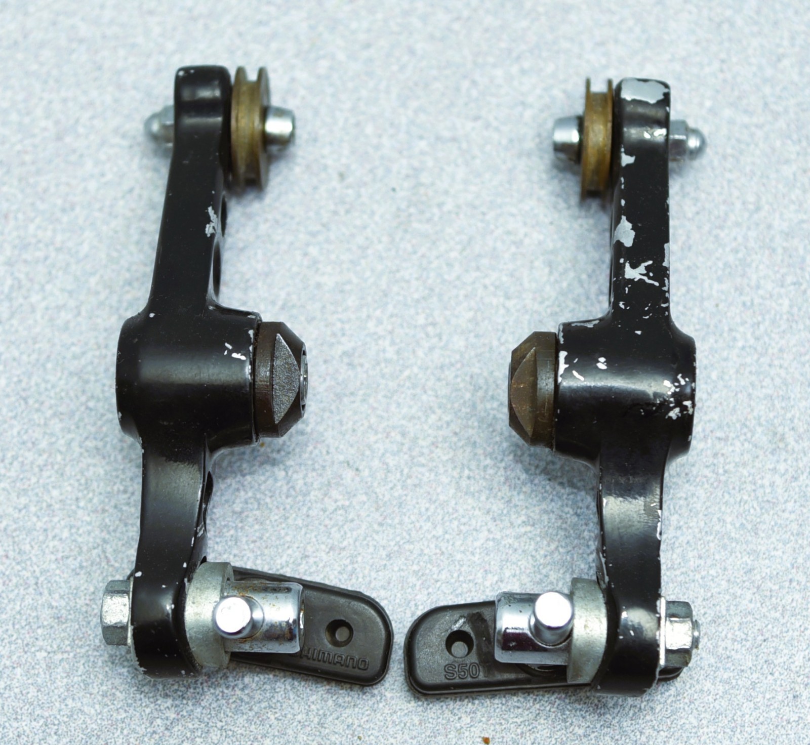 SUNTOUR ROLLER CAM BRAKE SET, FRONT/REAR COMPLETE, RARE BLACK! vintage mtb