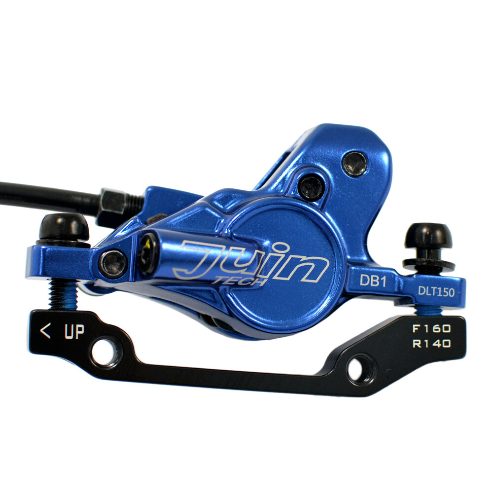 JUIN TECH DB1 MTB E-bike Hydraulic Dual-Piston Disc Brake Set w/160mm Rotor,BU