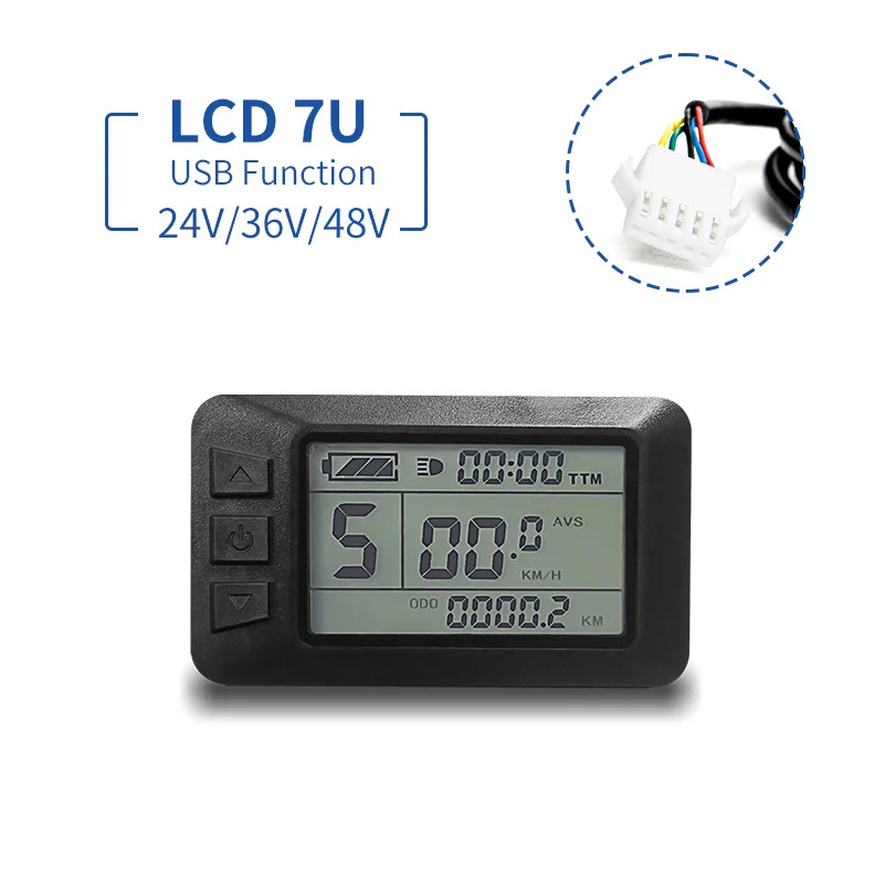 Electric Bicycle Display 24V 36V 48V 72V SM/Waterproof for Ebike Conversion Kit
