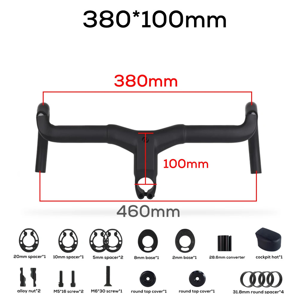 Syncros Carbon Integrated Gravel Internal Cable Routing Road Bicycle Drop Bar