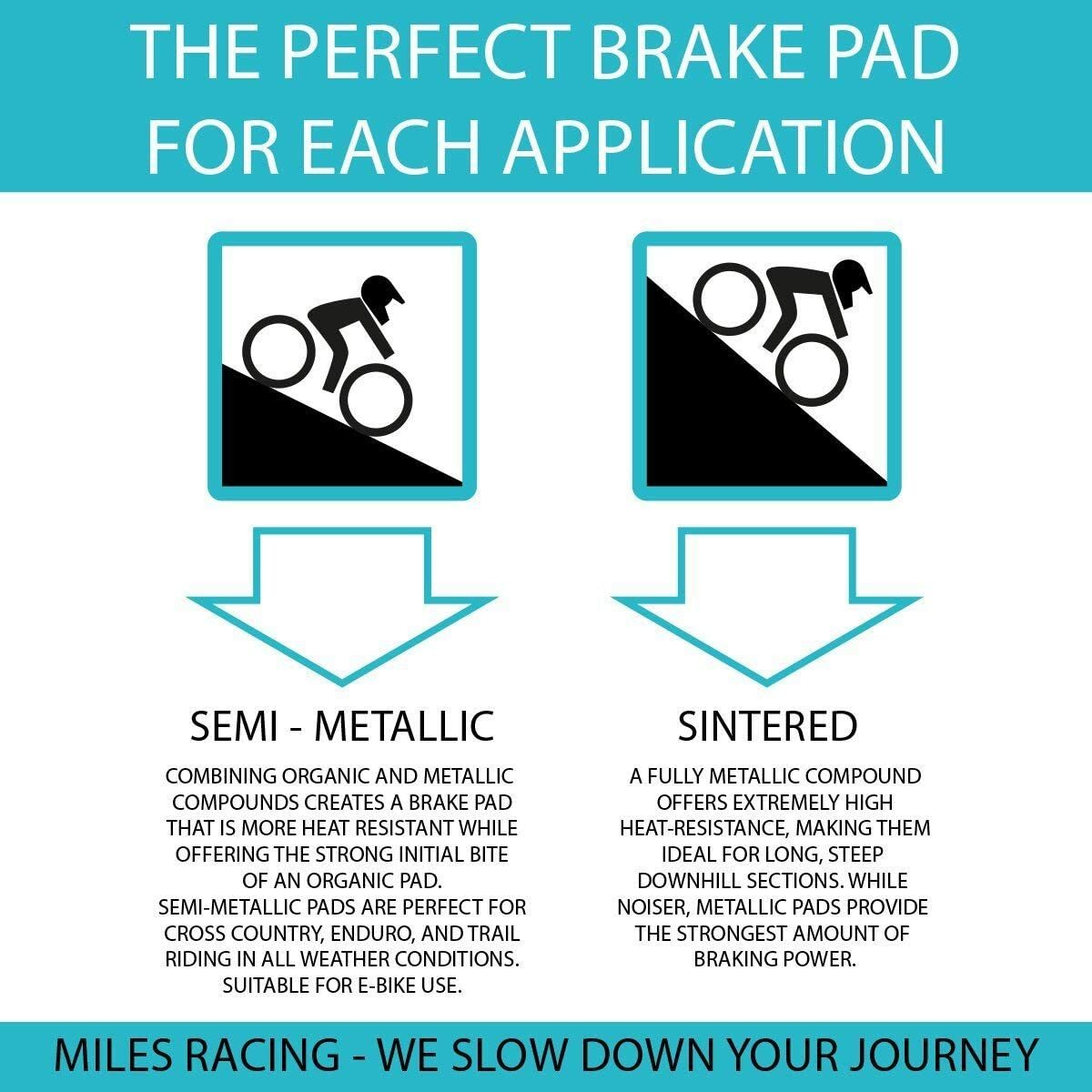 Miles Racing – Disc Brake Pads – Sintered – SRAM Avid X.O /9 / 7 Trail – MI-SIN-