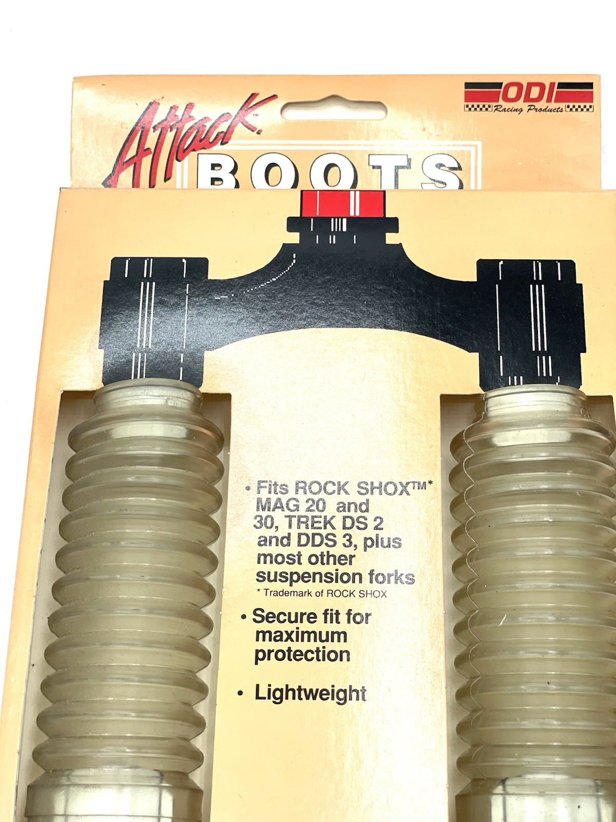ODI Attack Boots Clear Rubber Manitou Marzocchi RockShox USA Made NOS Vintage