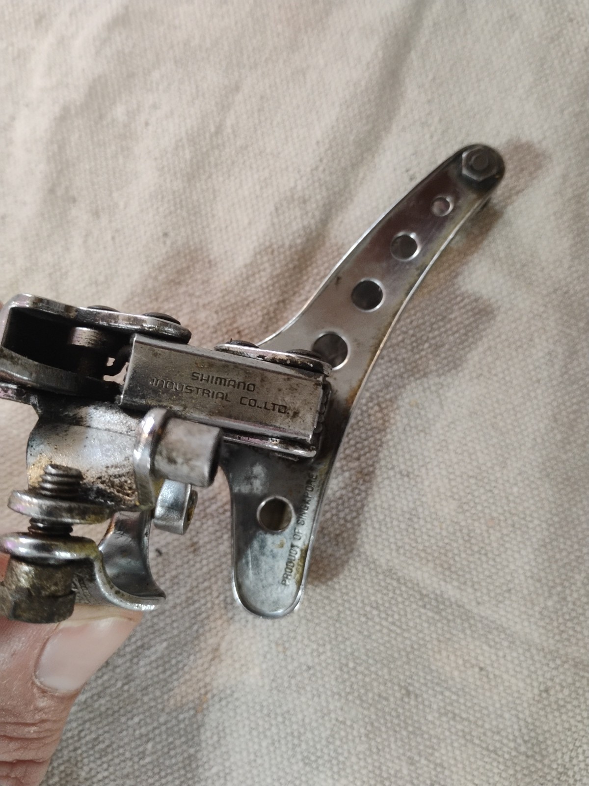 Vintage Shimano Thunderbird Front Derailer 1″ Mounting Brackets