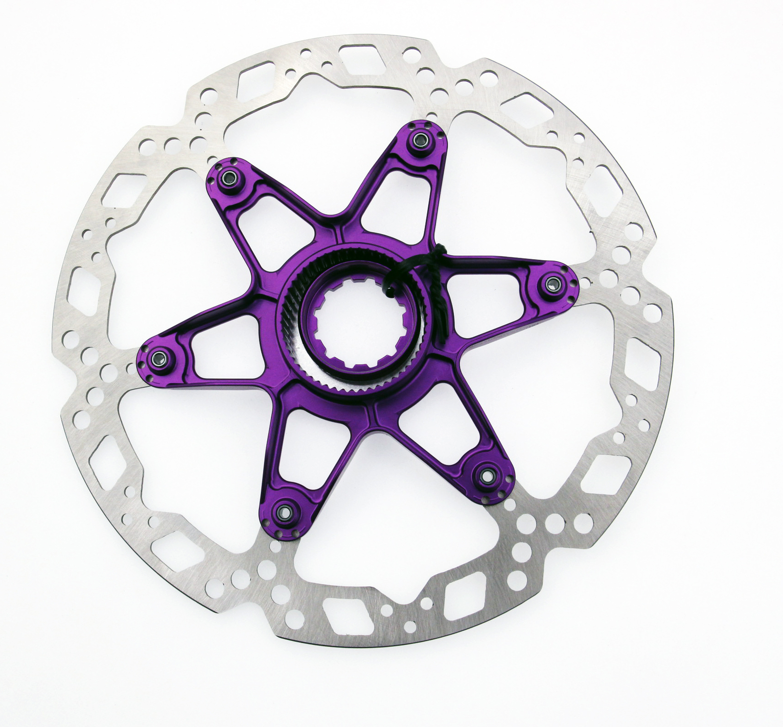 Juin Tech RT01 Purple Centerlock Floating Rotors 160/140mm Pair Road Bike Upgrad
