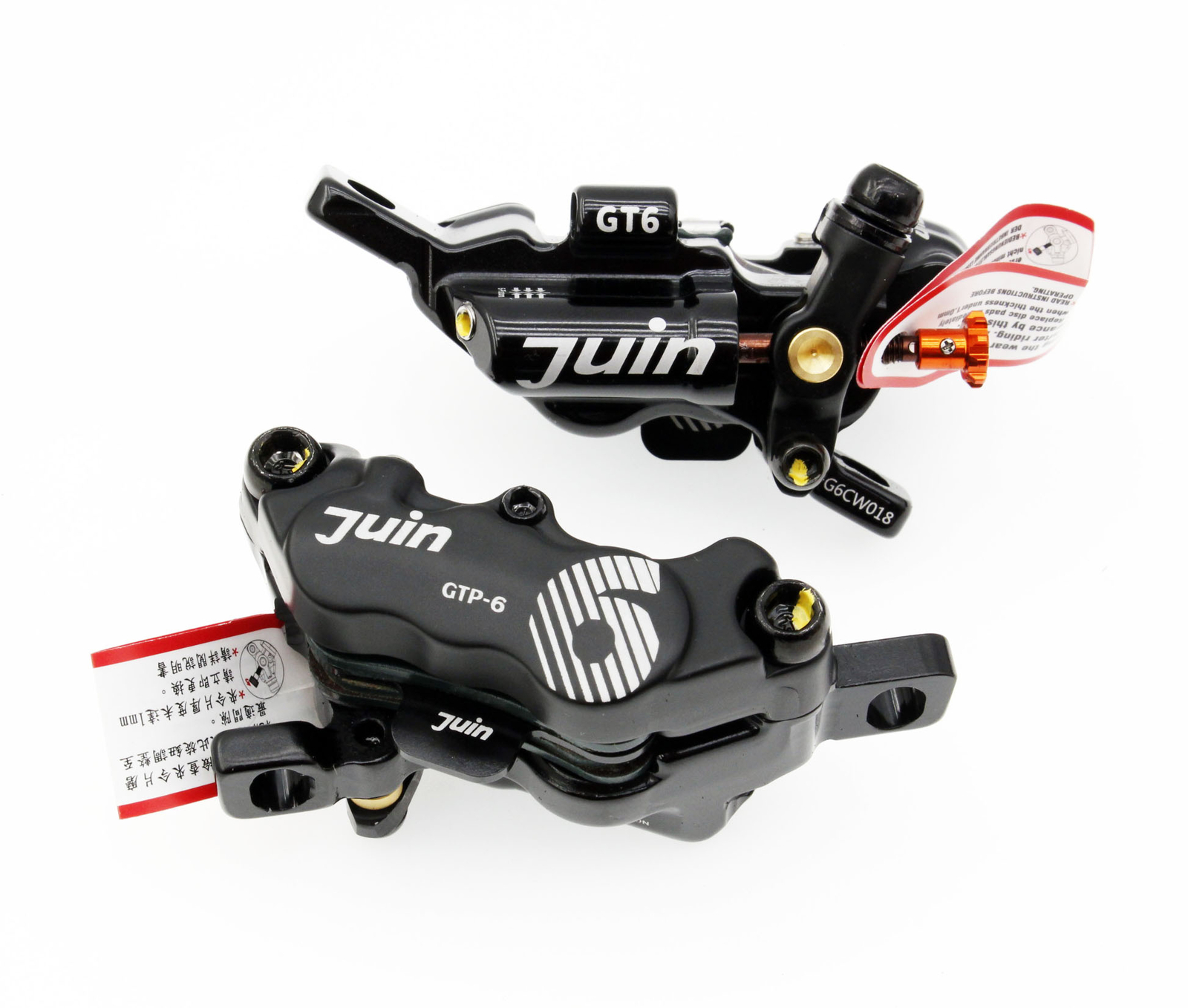Juin Tech GTP6 MTB eBike CX Cycle 6-Piston Hydraulic Disc Brake Caliper Set