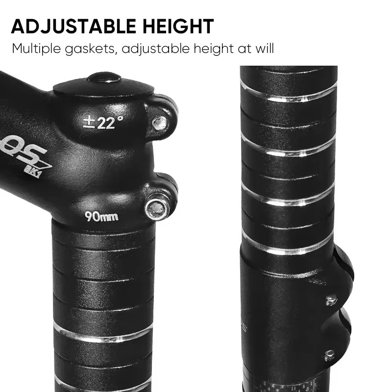 Bike Stem Height Extender 28.6mm Aluminum Handlebar Riser 100-210mm MTB Road