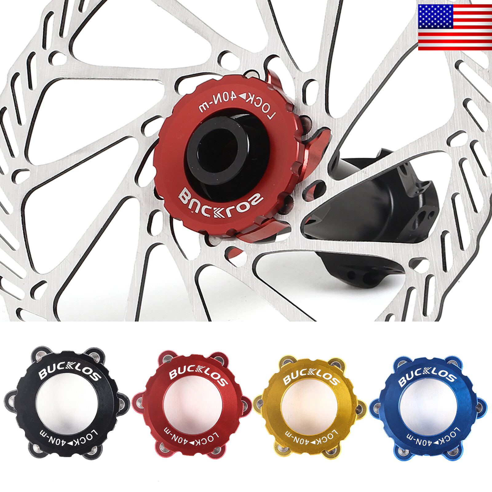 6-Hole Center Lock Conversion Mountain Road Bike 6 Bolt Disc Brake Rotor Adapter