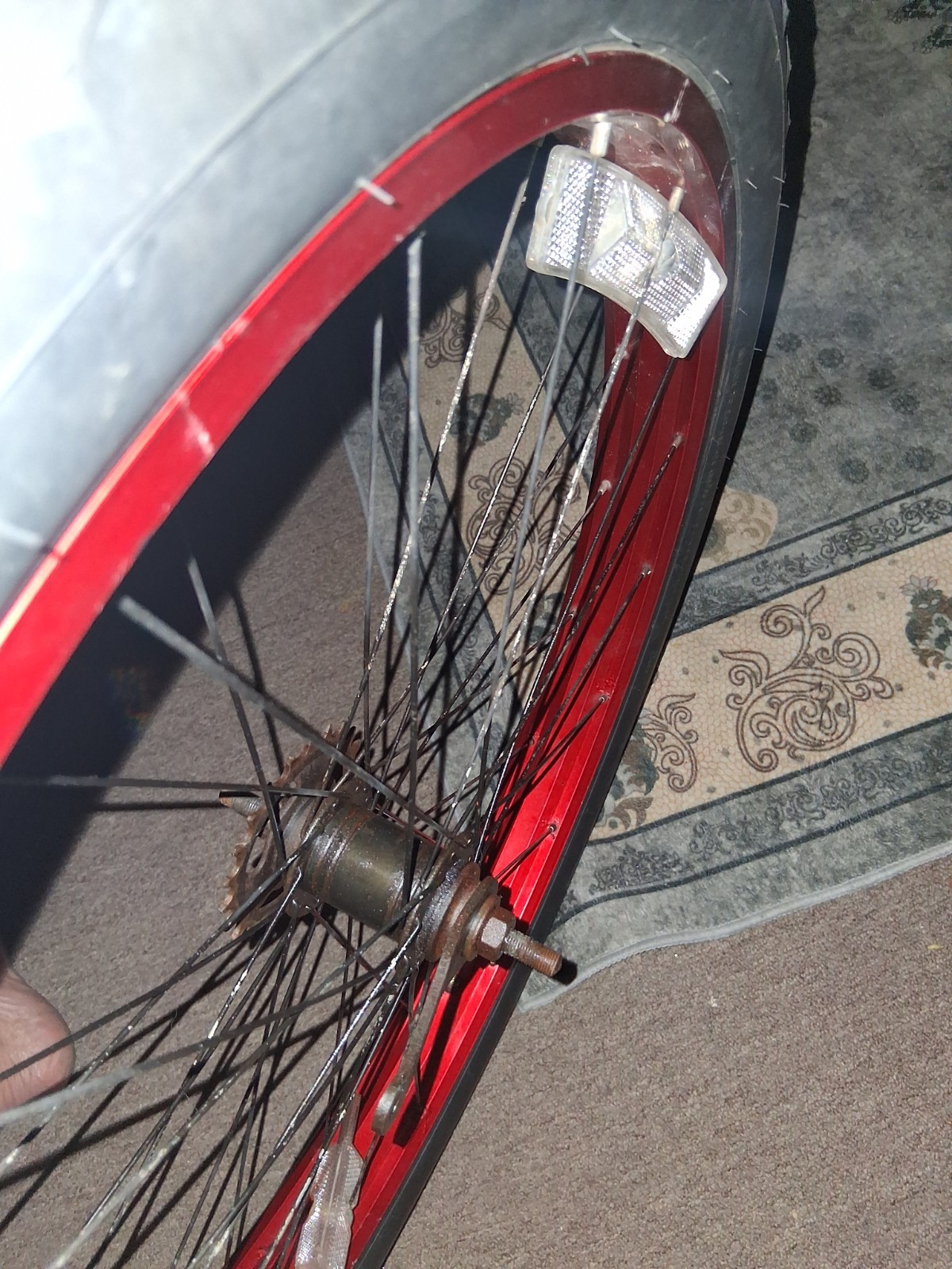 26″ X 3.0 75MM REAR FAT TIRE ALUMINUM RIM CRUISER BRAKE WITH TIRE/Tube 3.45″