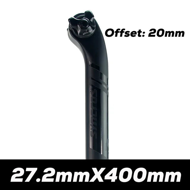 Carbon Seatpost 350/400mm Length MTB/Road Bicycle Half Matte Gloss Seat Tube