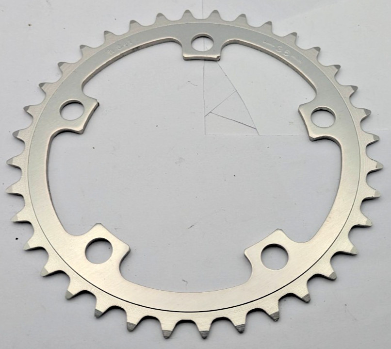 SAKAE SR 341 NEW NOS 36 TOOTH 36T ALUMINUM CHAINRING 110MM BCD SILVER 5-ARM