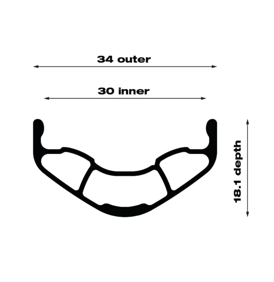 WTB KOM Tough i35 27.5 32 Hole MTB Rim Tubeless Ready – Black – New