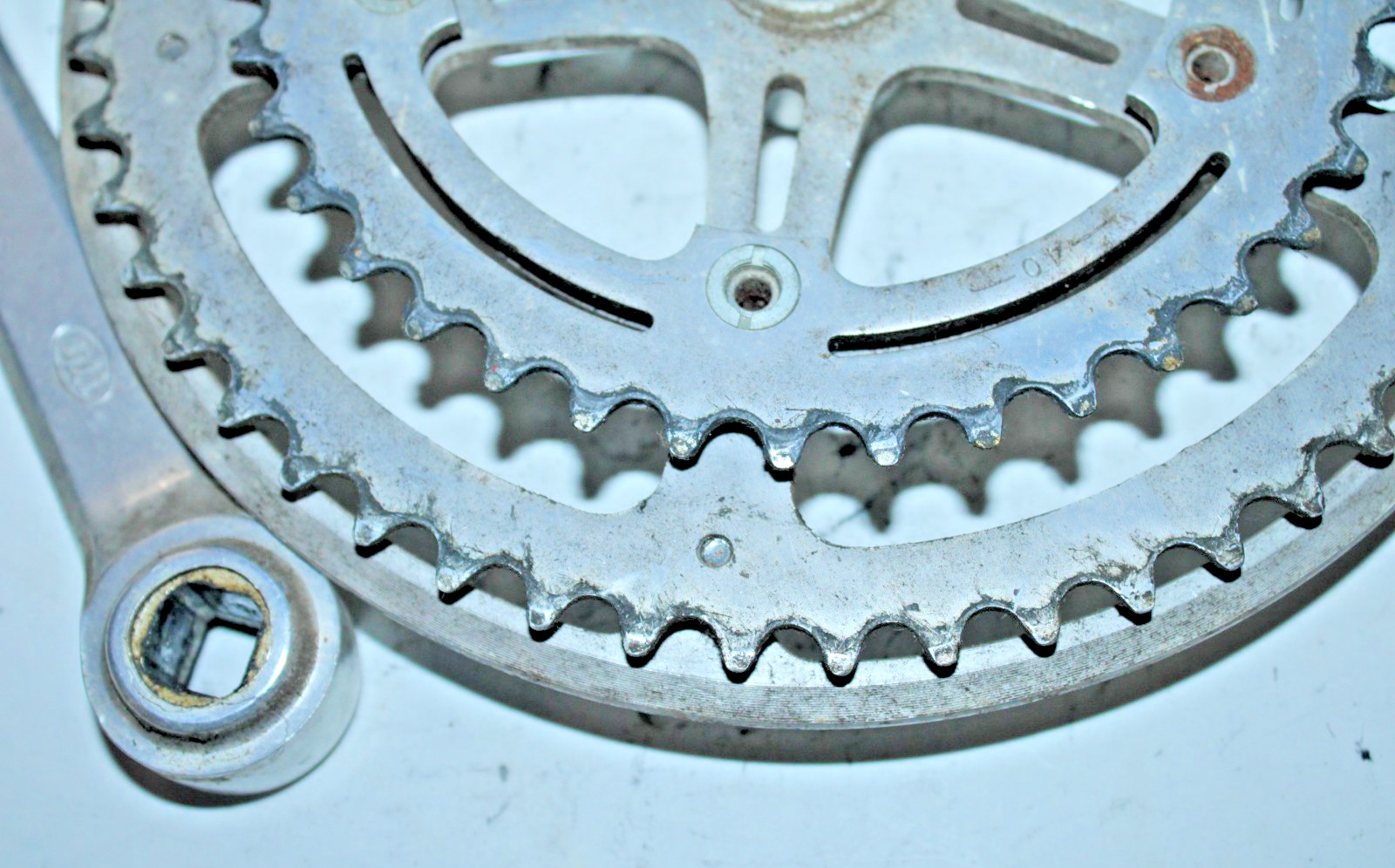 1973 Motobecane SR Silstar Drive Side Crank Arm Silver 170mm 40/52T Japan JIS :)
