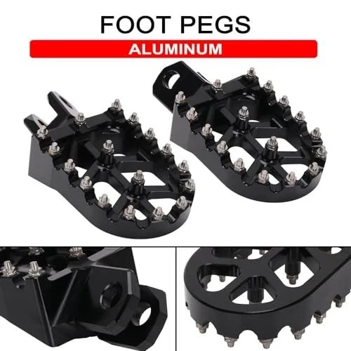 Dirt Bike Foot Pegs CNC Footpegs RM125/250/250Z RMX250 DRZ400/E/S/SM Black