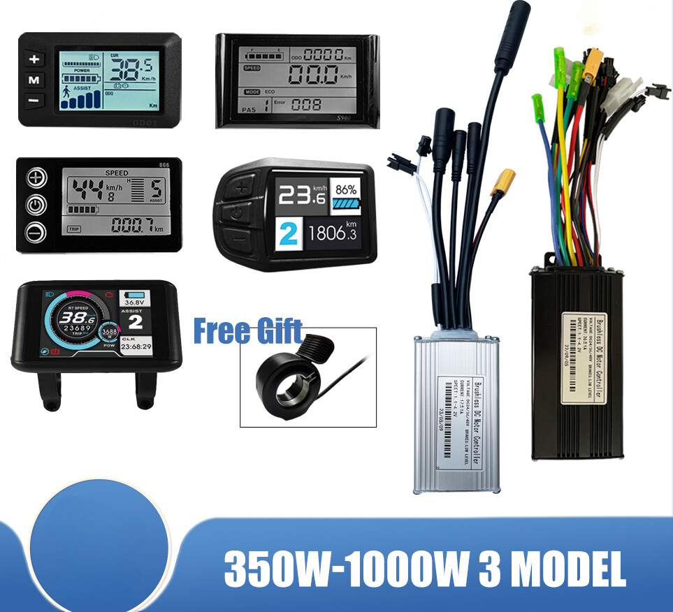 36V 48V 3 Model Sine Wave Controller 17A 26A 30A Display SM / WP Plug for E-bike