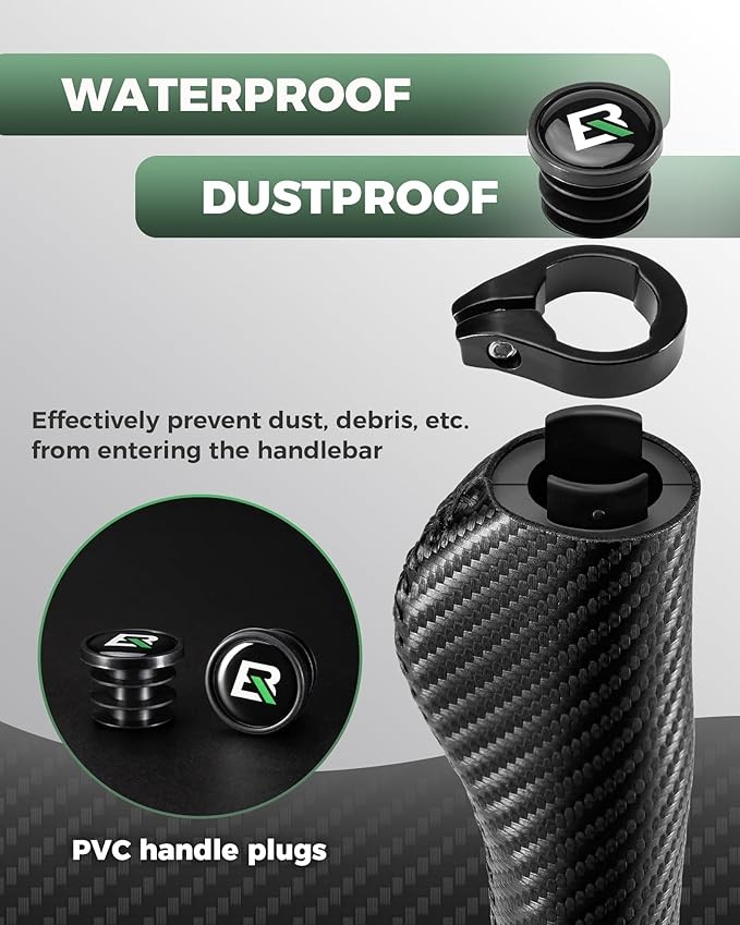 ROCKBROS Bike Handlebar Grips Ergonomic Double Lock-on Non-Slip Cushioned Grips