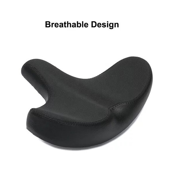Bicycle Saddle Extra Wide Soft Comfort Bike Seat Men Women Relief Black E-Bike