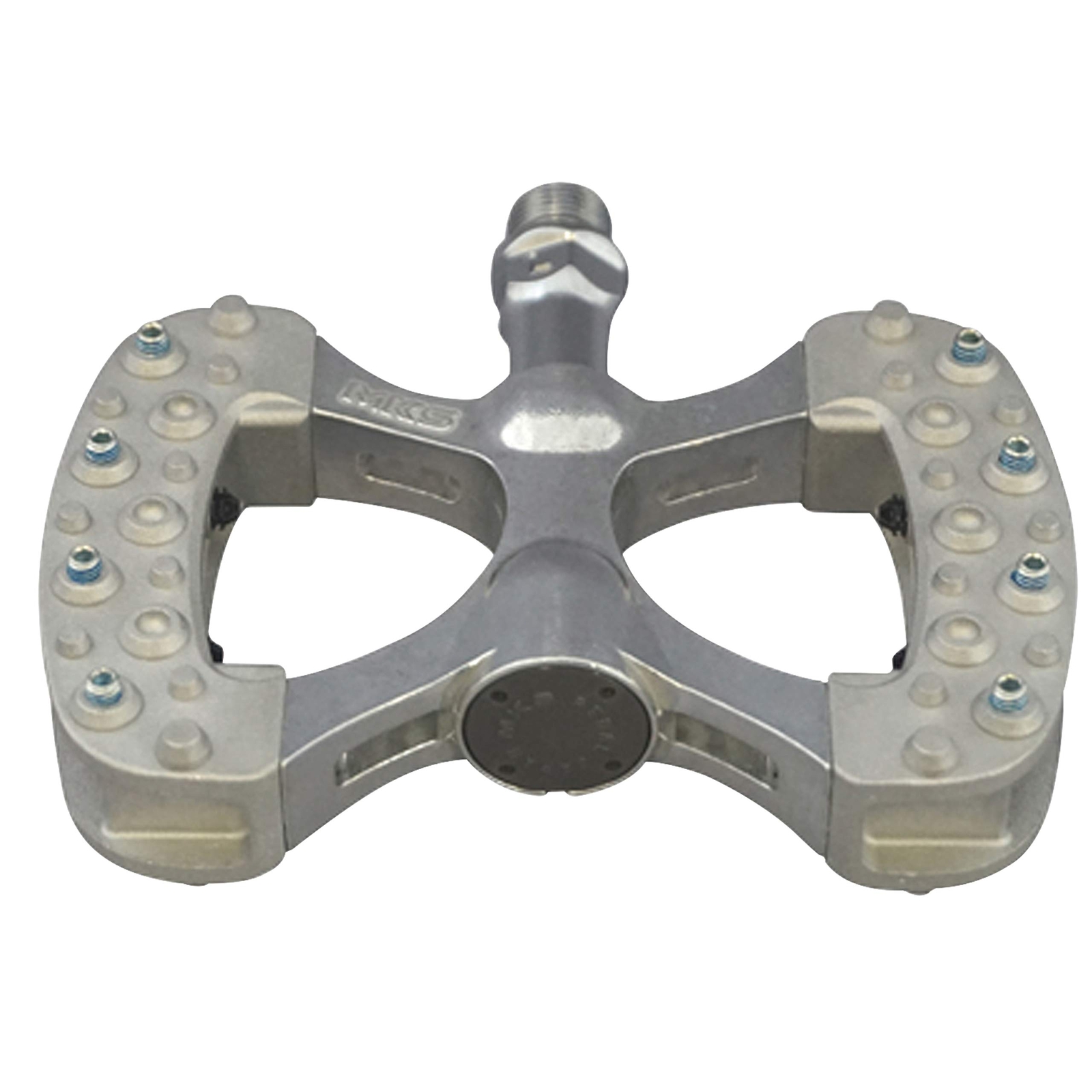 Mikasima (MKS) Pedal GAMMA Silver left and right set Aluminum 450g ‎112116 NEW