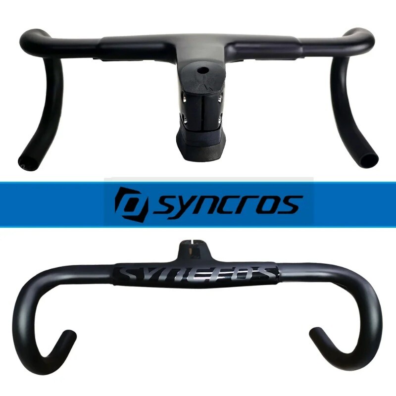 Carbon Fiber One-piece Handlebar with Stem Diameter 31.8/28.6mm Road Bike Parts
