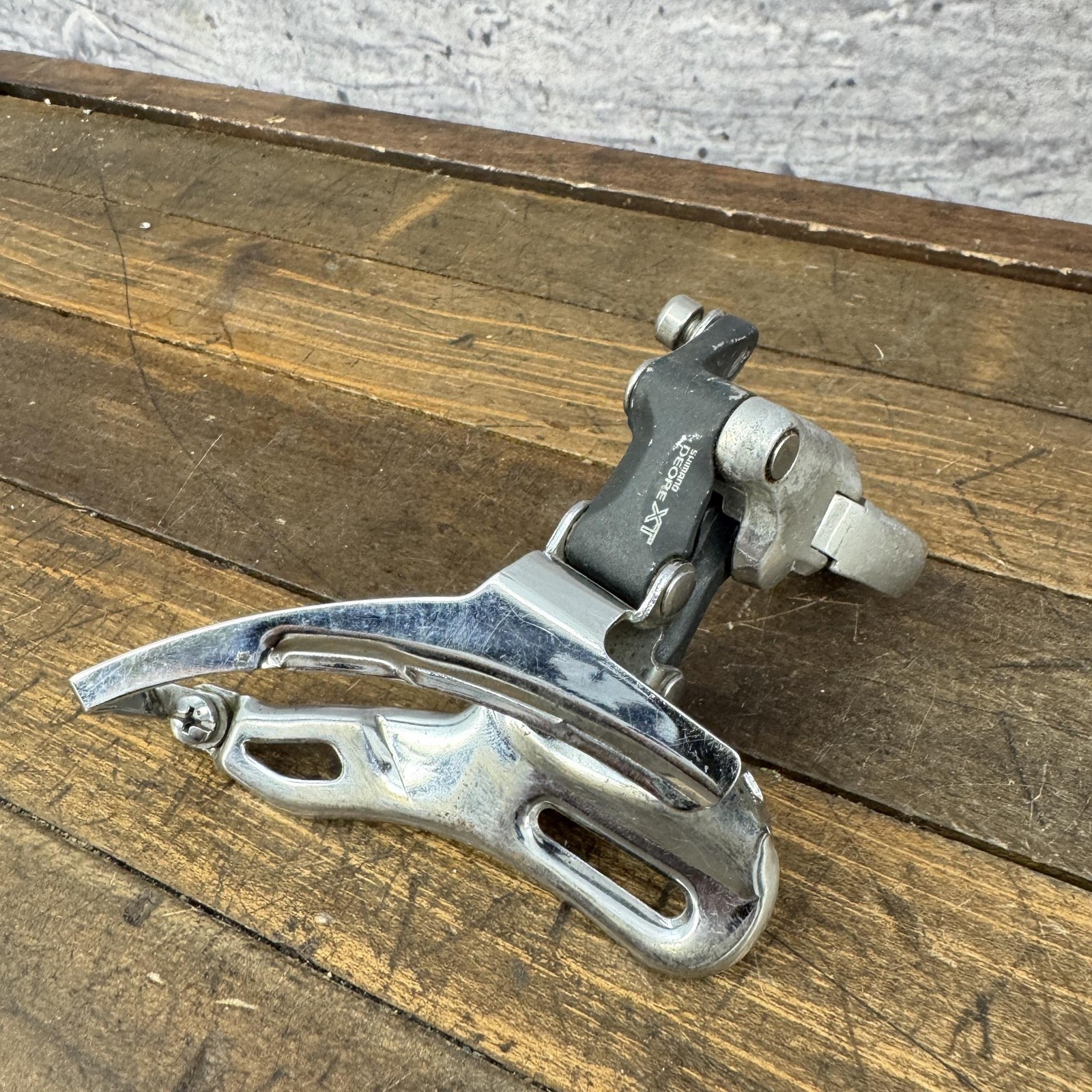 Vintage Shimano Deore XT FD-M737 Front Derailleur 34.9 Mm Triple Bottom Pull