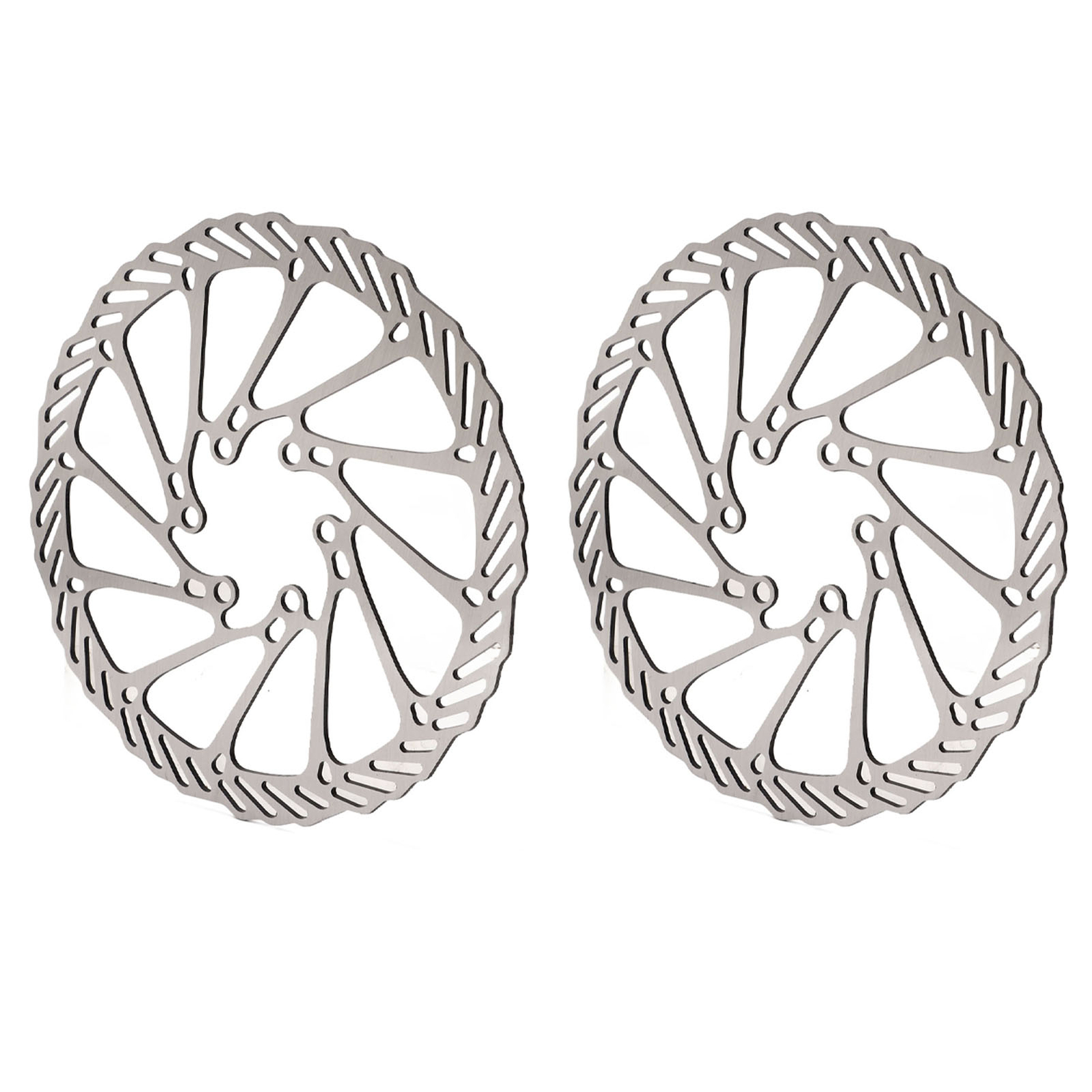 (160mm/6.3in)2 Pcs Bike Disc Brake Rotors Lightweight Fast Heat Dissipation