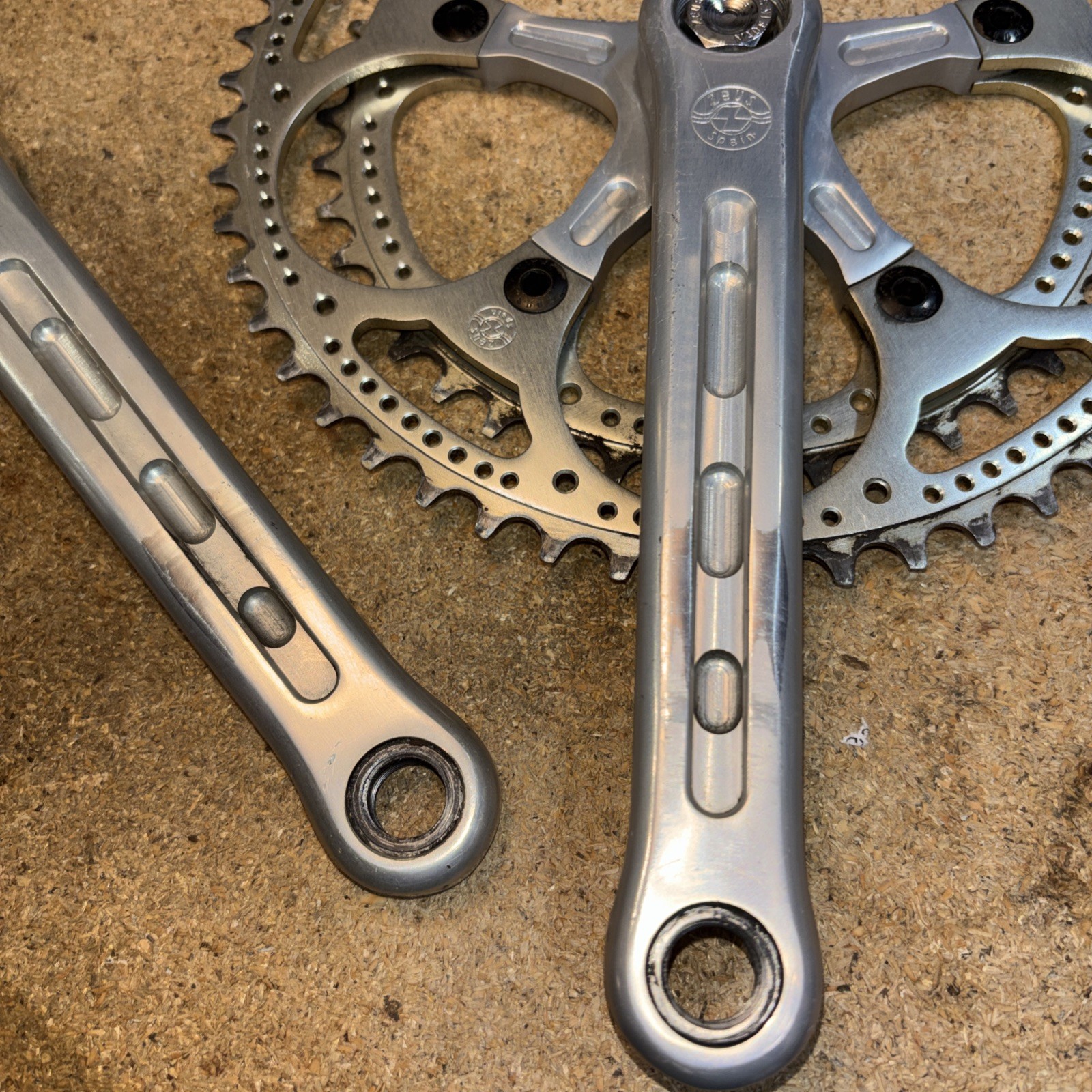 Vintage Zeus Criterium Crankset 170mm 42-52 Custom Drillium