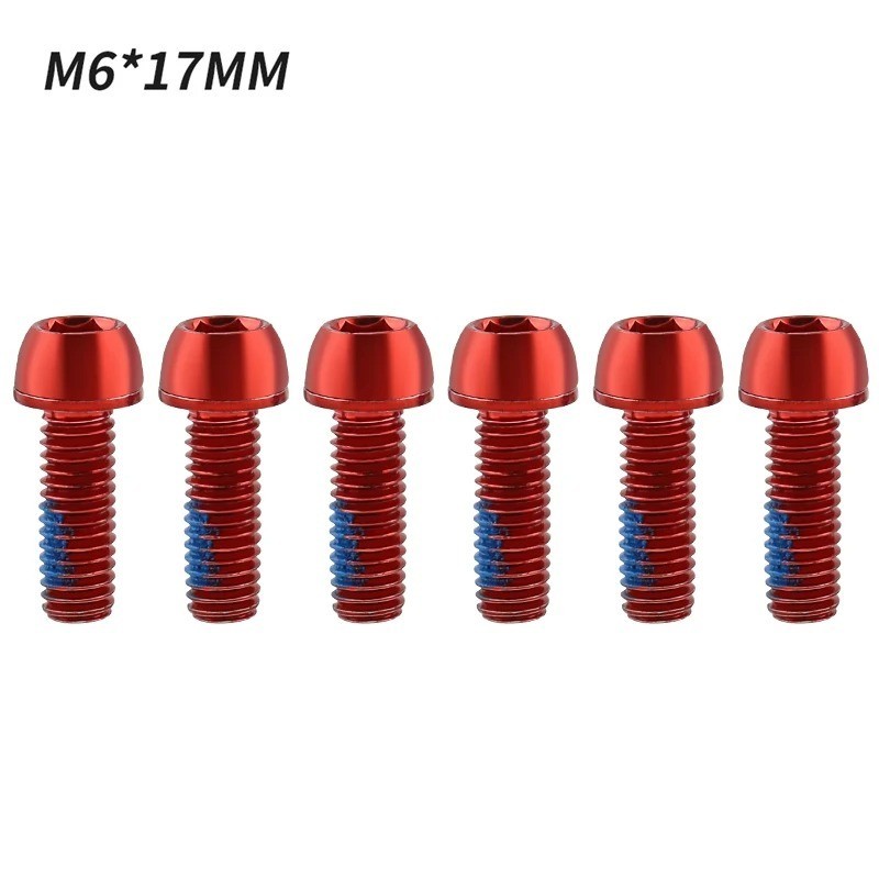 MUQZI 6Pcs M6x17mm Bike Disc Brake Caliper Bolts MTB Stem Crank Screw Set