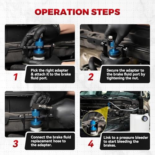 Adjustable 22-58mm Master Cylinder Adapters Universal Brake Bleeder Adapter