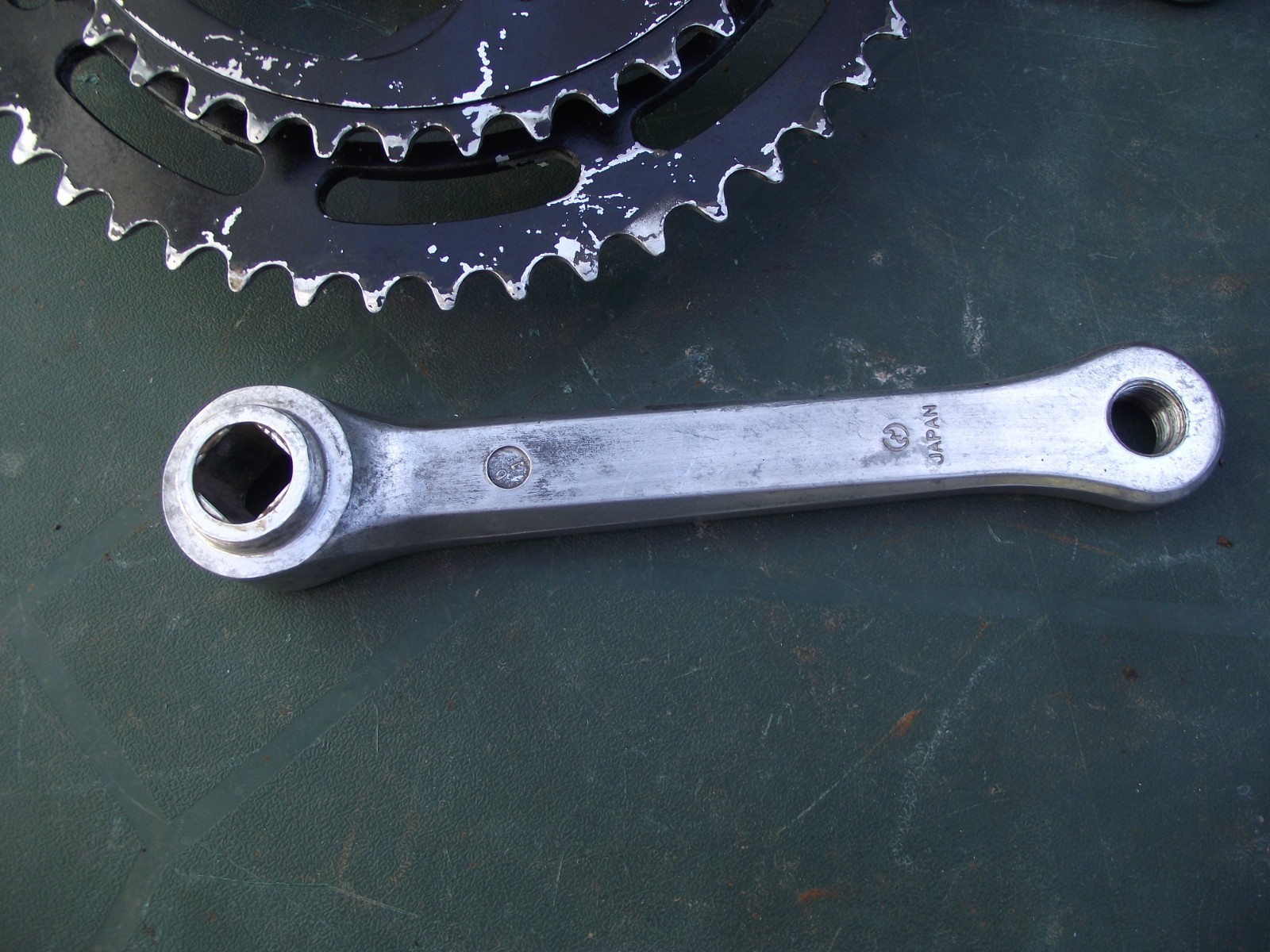 SR Crankset 165mm Vintage Bike bicycle Square Taper Cranks double 52 40 silver