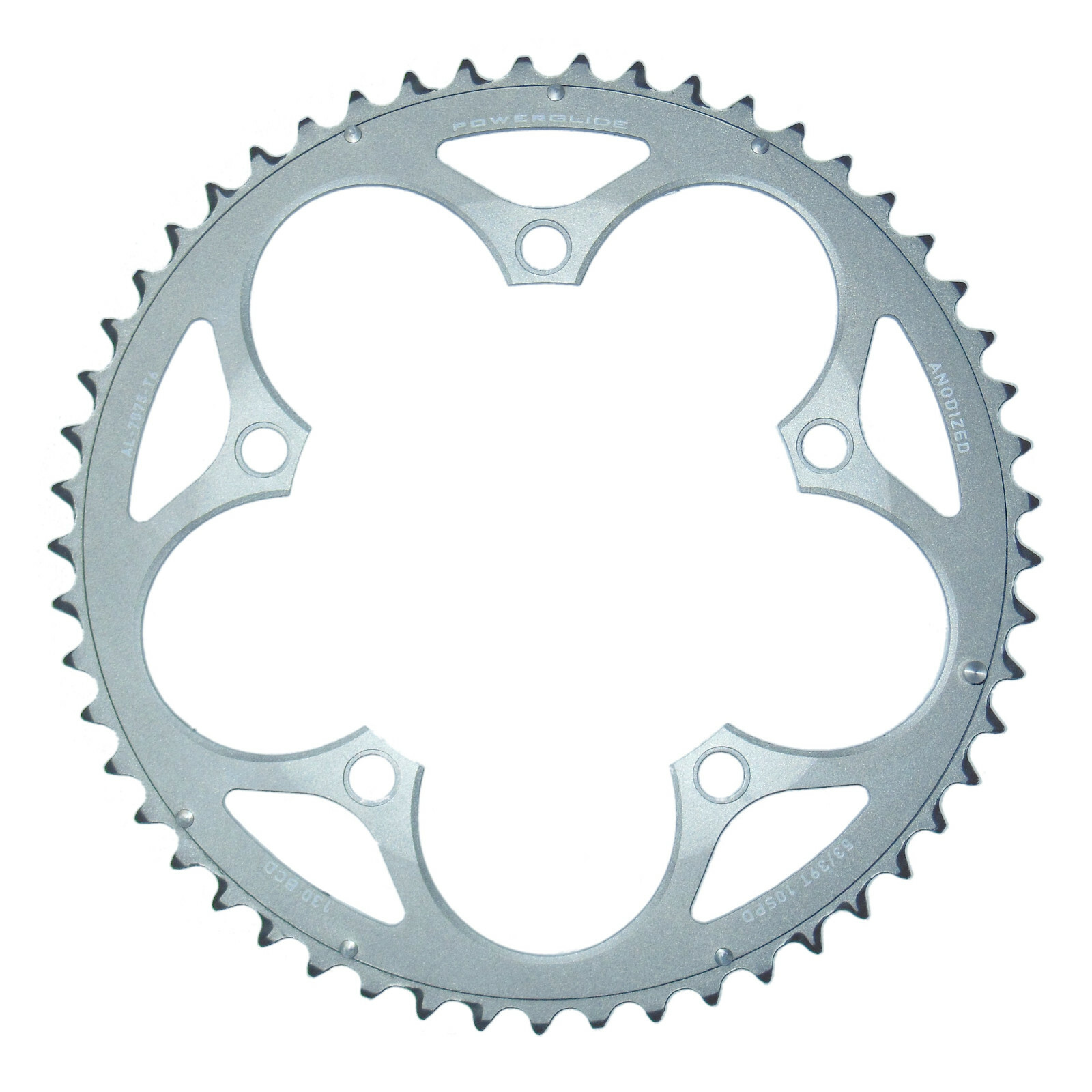 New* SRAM/Truvativ Powerglide 53-tooth Standard Road Chainring 130BCD 53/39 Grey