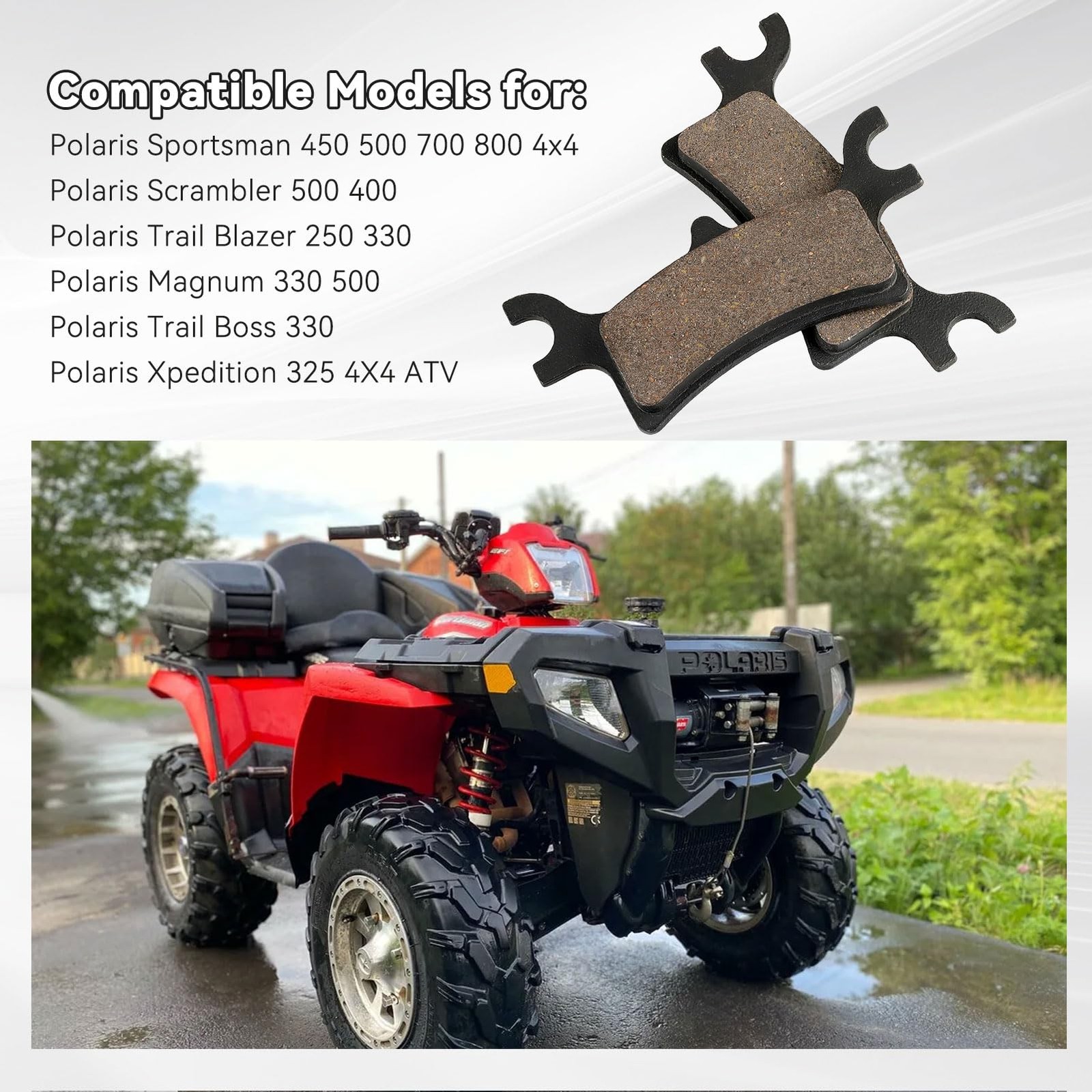 Kabing Front Rear Brake Pads for Polaris Sportsman 450 500 700 800 4×4…