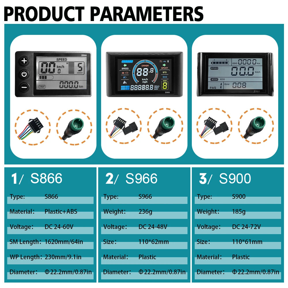 E-bike Three-Mode Sine Wave 36V 48V 17A 26A 30A 40A Controller with LCD Display