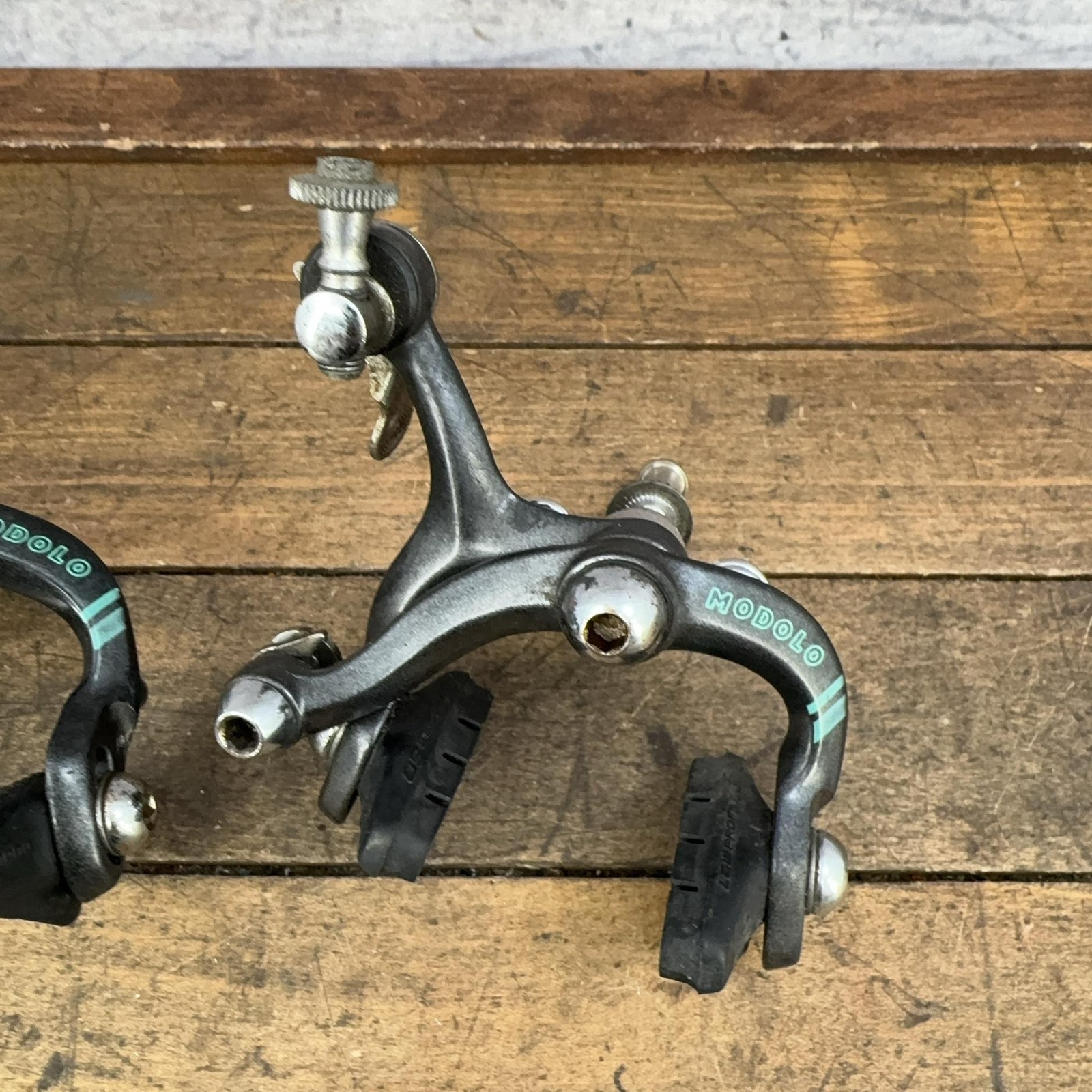 Vintage Modolo Caliper Brakes Set Celeste Recessed Bolt Road Racing Bike Side