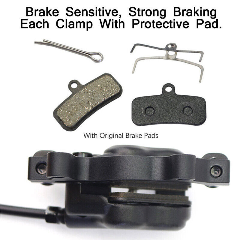 ZOOM 4-Piston Caliper Hydraulic Disc Brake Lever Set Front Rear 160mm Bike Rotor