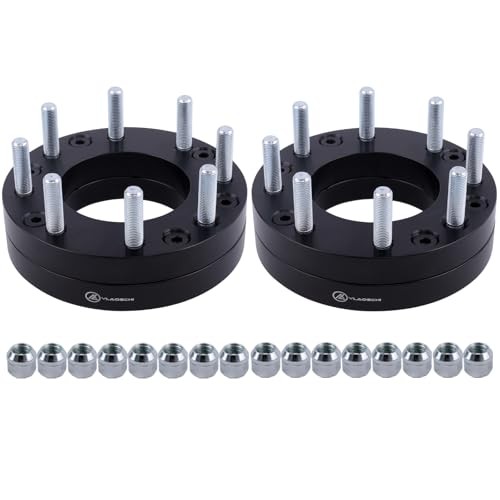 Black Forged 5×5.5 to 8×6.5 Wheel Adapters 2 Inch 2 Inch, 2PC To 8×6.5 Rims