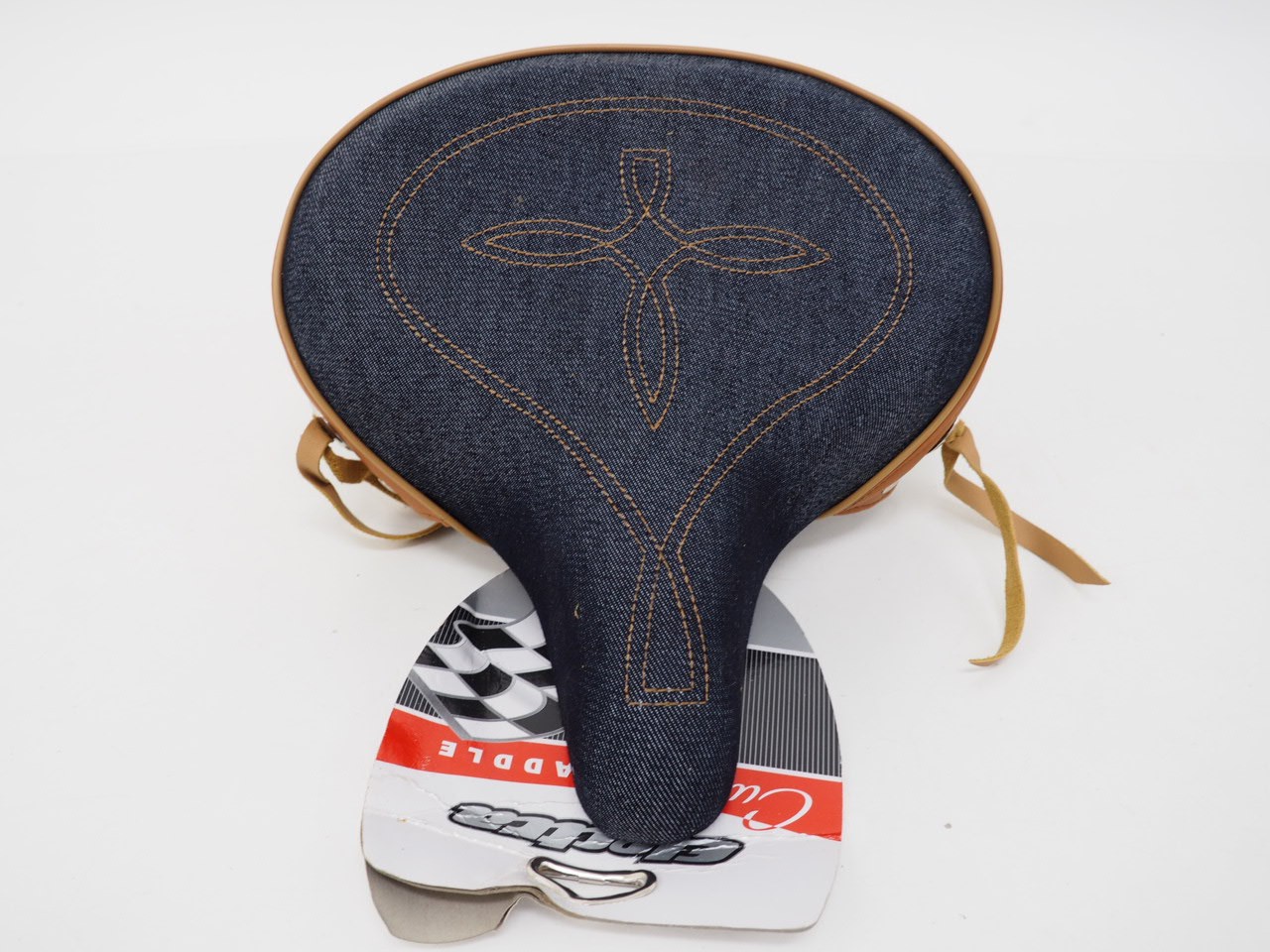 New! Electra Stream Ride Denim Studded Saddle Blue/Brown w/ Tassles for Cruiser
