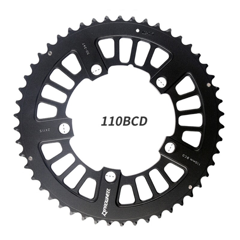110BCD 130BCD Steel / Aluminum Alloy Wheel, 34T / 39 / 50T / 53T Bike Crankset
