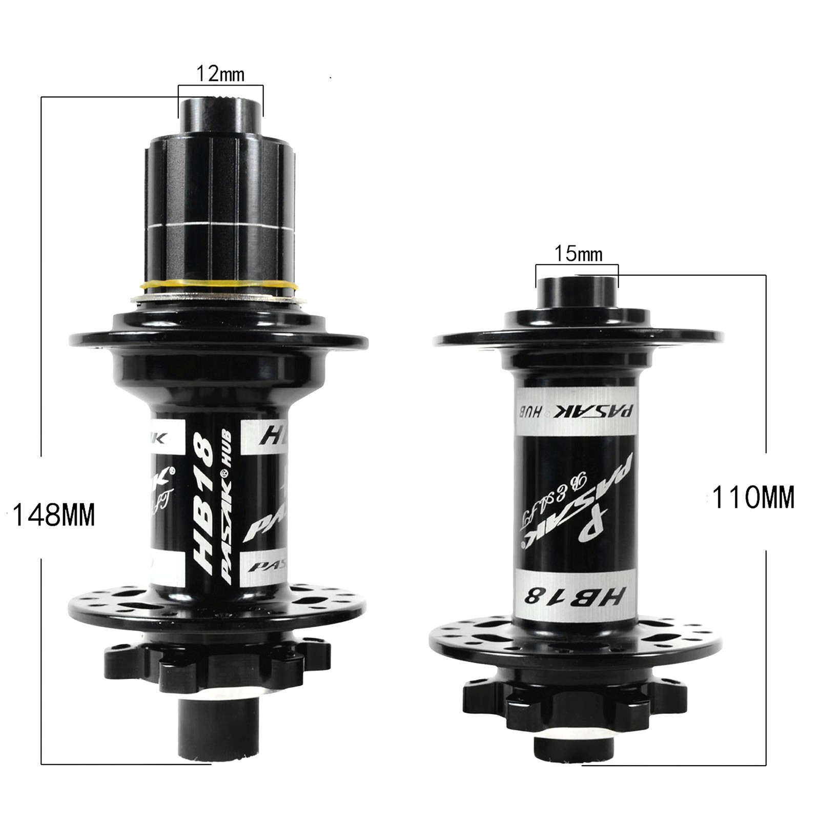 Aluminium Boost MTB Hub 32H 6 Bolt Dics Brake Thru Axle for 8-11S,15×110/12×148